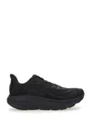 Hoka All-black Breathable Mesh Sneakers With Cushioned Rubber Sole In Black