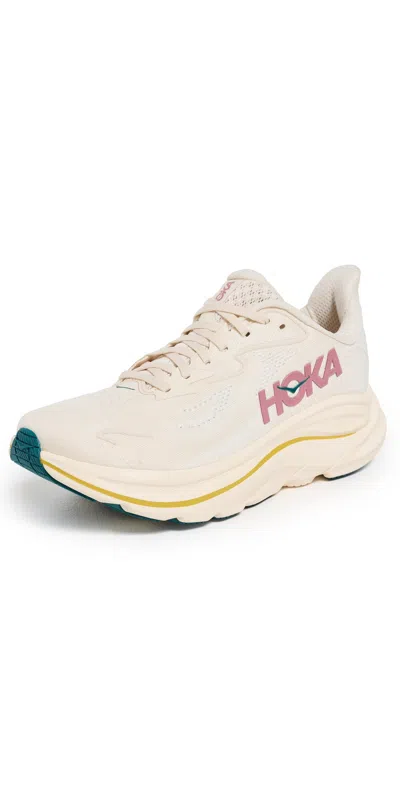 Hoka Clifton 10 Logo-detail Sneakers In Neutral