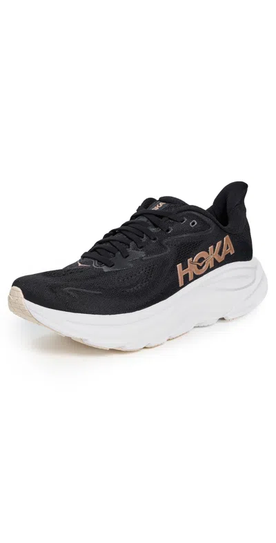 Hoka Clifton 10 Sneakers Black/rose Gold In Multi