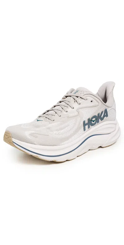 Hoka Clifton 10 Lace-up Sneakers In Neutral