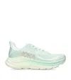 Hoka Clifton 10 Rubber-trimmed Jacquard-mesh Sneakers In Green