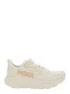 Hoka Clifton 10 White Low Top Sneakers With Oversize Sole And Logo Lettering On The Side In Tehc Fabric U