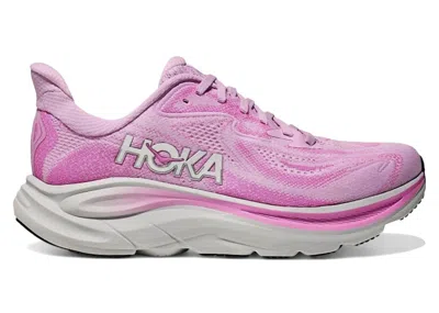 Pre-owned Hoka Clifton 10 (women's) Sneakers In Flower Nectar/neon Fuchsia