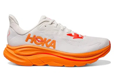 Pre-owned Hoka Clifton 10 (women's) Sneakers In Frost/orange Zest In Multi