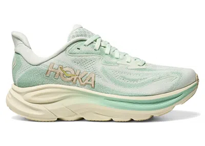 Pre-owned Hoka Clifton 10 (women's) Sneakers In Sea Glass/jadeite In Green