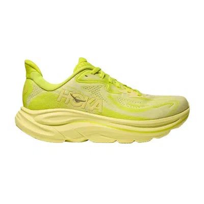 Hoka Clifton 10 Rubber-trimmed Jacquard-mesh Sneakers In Green