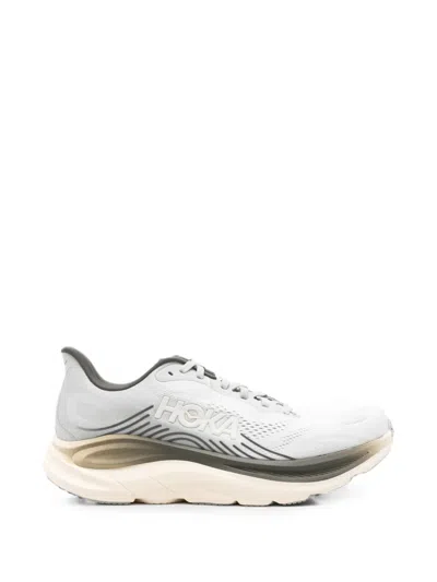 Hoka Clifton 11 Logo-patch Sneakers In Gray