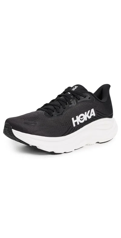 Hoka Clifton 11 Rubber And Mesh Running Sneakers In Black