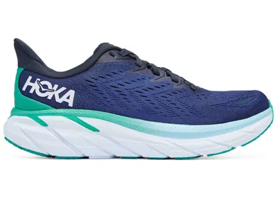 Pre-owned Hoka Clifton 8 Bellweather Blue (women's) Sneakers In Outer Space/bellwether Blue