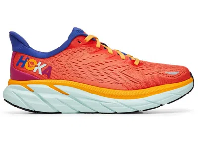 Pre-owned Hoka Clifton 8 Orange Purple (women's) Sneakers In Fiesta/bluing