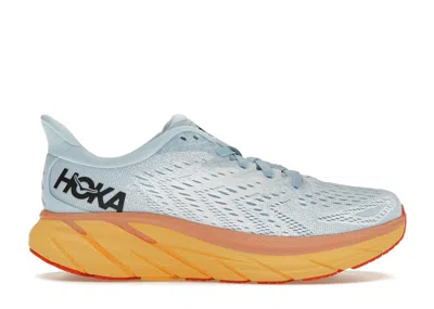 Pre-owned Hoka Clifton 8 Orange (women's) Sneakers In Summer Song/ice Flow