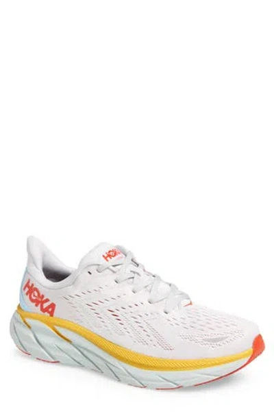 Hoka Clifton 8 Running Shoe In Nimbus Cloud/blanc De Blanc