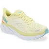 Hoka Clifton 8 Running Shoe In Yellow Pear/sweet Corn
