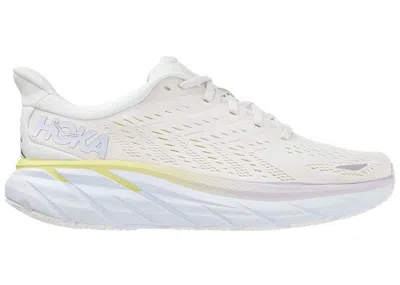 Pre-owned Hoka Clifton 8 (women's) Sneakers In Blanc De Blanc/bright White