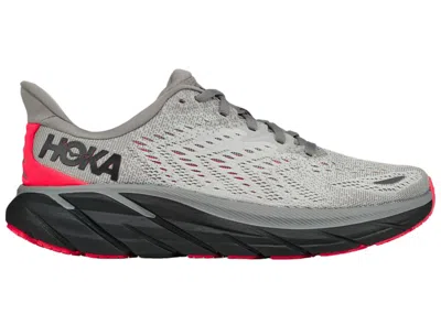 Pre-owned Hoka Clifton 8 (women's) Sneakers In Sharkskin/diva Pink In Multi