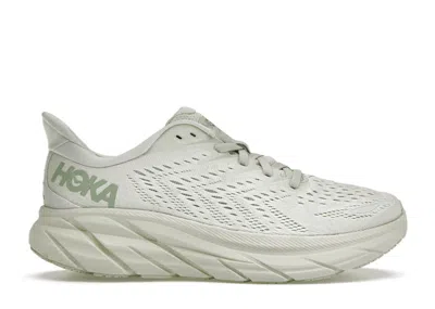Pre-owned Hoka Clifton 8 (women's) Sneakers In Smoke Green/celadon Tint