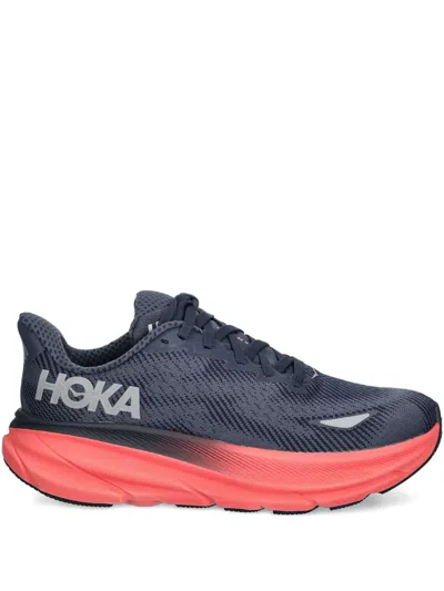 Hoka Clifton 9 Gore-tex Sneakers In Blue