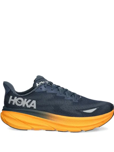 Hoka Clifton 9 Gore-tex Sneakers In Blue