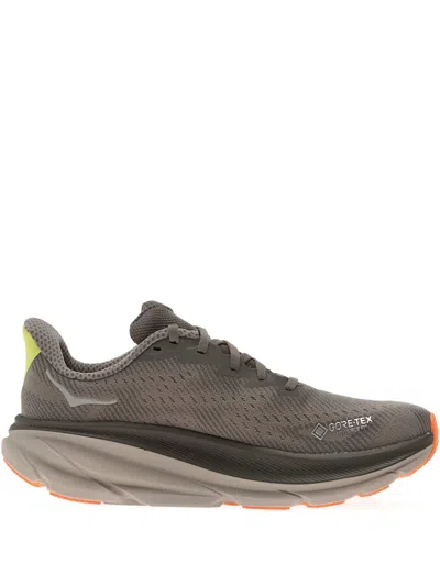 Hoka Clifton 9 Gore-tex Sneakers In Gray