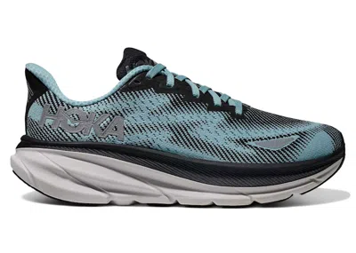 Pre-owned Hoka Clifton 9 Goretex (women's) Sneakers In Black/raindrop