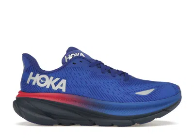 Pre-owned Hoka Clifton 9 Goretex (women's) Sneakers In Dazzling Blue/evening Sky