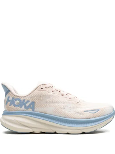 HOKA CLIFTON 9 "OAK/ALABASTER" SNEAKERS