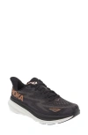 Hoka Clifton 9 Running Shoe In Rose Gold/black