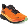 Hoka Clifton 9 Running Shoe In Flame/vibrant Orange