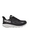Hoka Mesh Upper Clifton 9 Sneakers In Black