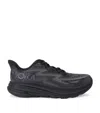 Hoka Clifton 9 Womens Fitness Workout Running Shoes In Black