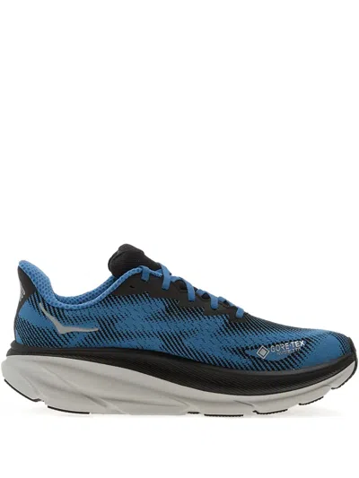 Hoka One One Clifton 9 Gtx Lace-up Sneakers In Blue