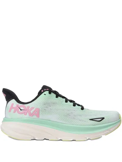 Hoka Clifton 9 Sneakers Green In Blue