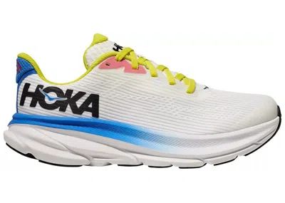 Pre-owned Hoka Clifton 9 Sneakers In Blanc De Blanc/virtual Blue In Multi