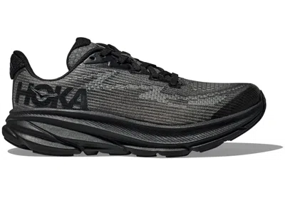 Pre-owned Hoka Clifton 9 Sneakers In Carbon In Black/carbon Black