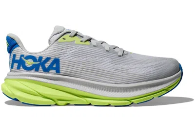 Pre-owned Hoka Clifton 9 Sneakers In Stardust/electric Cobalt Blue