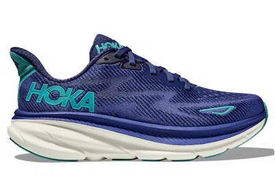 Pre-owned Hoka Clifton 9 (women's) Sneakers In Bellwether Blue/evening Sky
