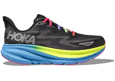 Pre-owned Hoka Clifton 9 (women's) Sneakers In Black/all Aboard