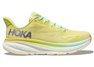 Pre-owned Hoka Clifton 9 (women's) Sneakers In Citrus Glow/sunlit Ocean