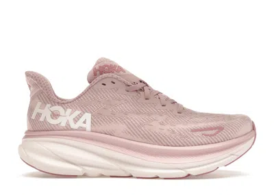 Pre-owned Hoka Clifton 9 (women's) Sneakers In Pale Mauve/peach Whip