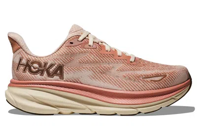 Pre-owned Hoka Clifton 9 (women's) Sneakers In Sandstone/cream