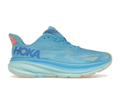 Pre-owned Hoka Clifton 9 (women's) Sneakers In Swim Day/cloudless