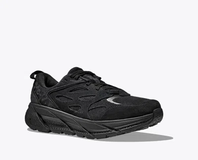 Hoka Clifton L Suede 1122571-bblc Mens Us 6.5 Black Running Shoes Tf1964