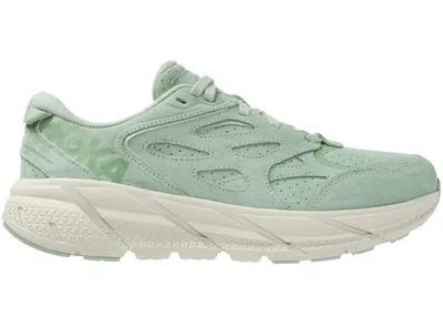 Pre-owned Hoka Clifton L Suede (all Gender) Sneakers In Smoke Green/celadon Tint