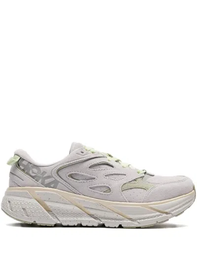 Hoka Clifton L Suede "grey" Sneakers In White