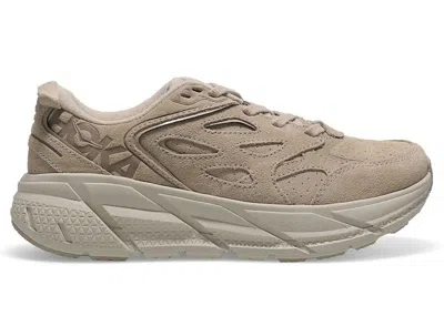Pre-owned Hoka Clifton L Suede Pumice Stone (all Gender) Sneakers In Simply Taupe/pumic Stone