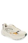Hoka Clifton L Leather-trimmed Sneakers In Oat Milk/alabaster