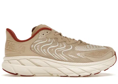 Pre-owned Hoka Clifton Long Sleeve (all Gender) Sneakers In Shifting Sand/rust