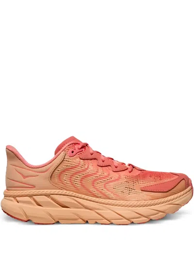 Hoka Clifton Ls Mesh Running Sneakers In Pink