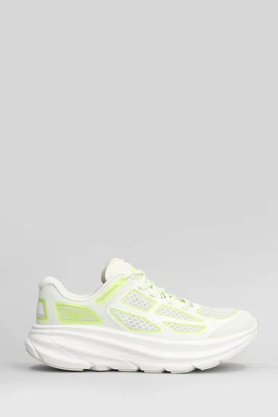 HOKA CLIFTON ONE 9 SNEAKERS IN WHITE FABRIC