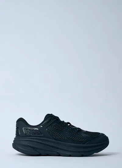 Hoka Clifton One9 Rubber-trimmed Mesh Sneakers In Black
